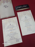 KL2168 Translucent Cover Luxury Wedding Card (2 Page)-Kalash Cards