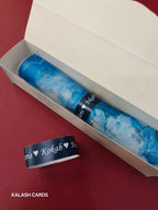 KL2115 Luxury Translucent Scroll Wedding Card with Matching Box Cover and Personalised Band-Kalash Cards
