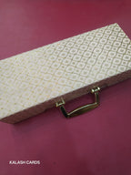 KL9027 Luxury Suitcase Style MDF Gift Box with Handle and 2 Page Cards (3 Jars)-Kalash Cards