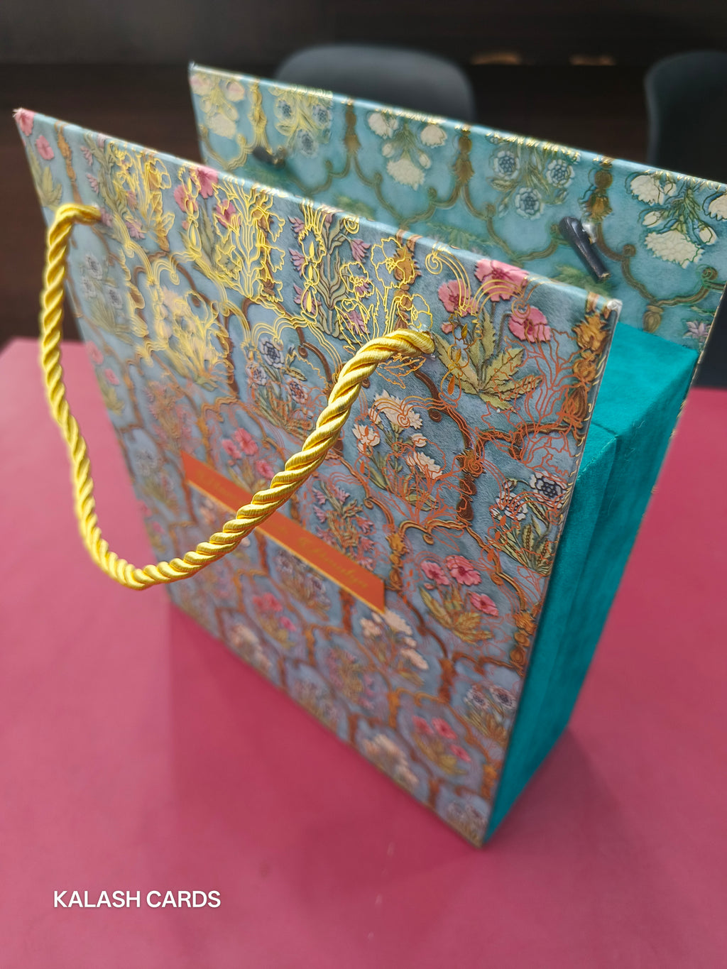 KL9025 Handbag Style MDF Dry Fruit Gift Box with 2 Printed Card Inserts (2 Jars)-Kalash Cards