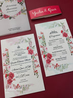 KL2101 Translucent Cover Luxury Wedding Card (2 Page)-Kalash Cards