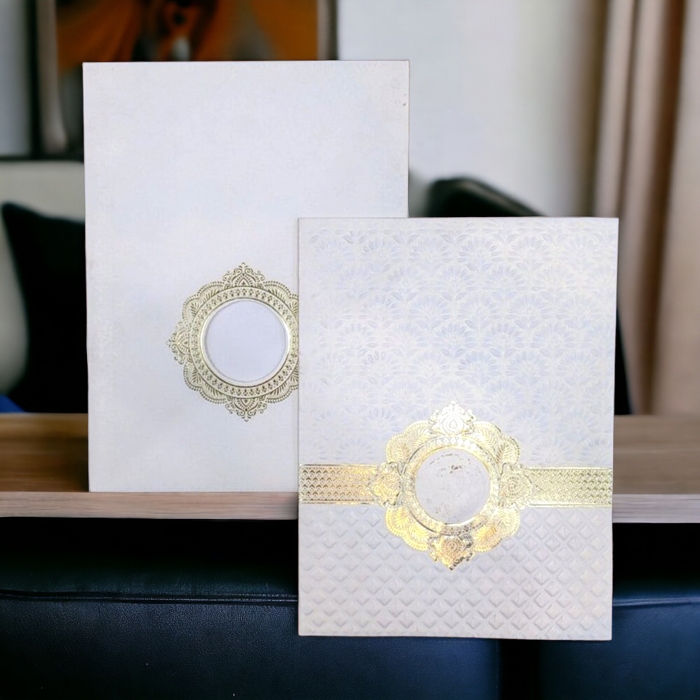 KL0260 Embossed Paper Wedding Card-Kalash Cards