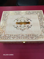 KL9083 Exclusive Floral Border Design Luxury Gift Box with 2 Page Translucent Cover Card (2 Jars)-Kalash Cards