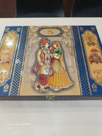 KL9040 Royal Raja Rani Design Luxury Gift Box with 2 Printed Page Cards (2 Jars)-Kalash Cards