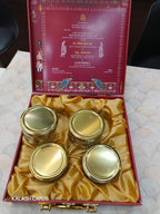 KL9006 Raja Rani Design Luxury Gift Box with 2 Printed Page Cards (4 Jars)-Kalash Cards