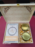 KL9083 Exclusive Floral Border Design Luxury Gift Box with 2 Page Translucent Cover Card (2 Jars)-Kalash Cards