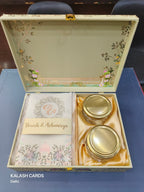 KL9026 Exclusive Elephant Design Luxury Gift Box with 2 Page Translucent Cover Card (2 Jars)-Kalash Cards