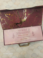 KL9019 Luxury Suitcase Style MDF Gift Box with Handle and 2 Page Cards (3 Jars)-Kalash Cards