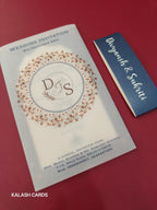 KL2224 Translucent Cover Luxury Wedding Card (2 Page)-Kalash Cards