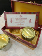 KL9086 Pichwai Theme Design Luxury Gift Box with 2 Page Cards (2 Jars)-Kalash Cards