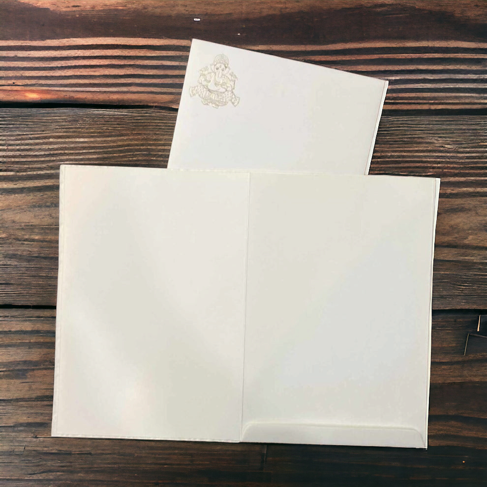 KL0160 Embossed Paper Wedding Card-Kalash Cards