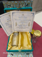 KL9025 Handbag Style MDF Dry Fruit Gift Box with 2 Printed Card Inserts (2 Jars)-Kalash Cards