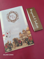 KL2166 Translucent Cover Luxury Wedding Card (2 Page)-Kalash Cards