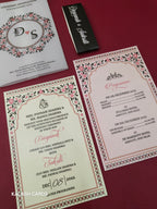 KL2141 Translucent Cover Luxury Wedding Card (2 Page)-Kalash Cards