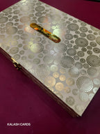 KL9041 Premium Bhaji Box with Laser Cut Acrylic Mirror (1 Kg Capacity)-Kalash Cards