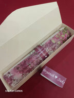 KL2153 Luxury Translucent Scroll Wedding Card with Matching Box Cover and Personalised Band-Kalash Cards