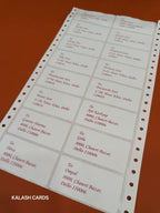 Printed Name Stickers from Excel Sheet (50 Qty)-Kalash Cards
