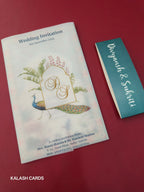 KL2222 Translucent Cover Luxury Wedding Card (2 Page)-Kalash Cards