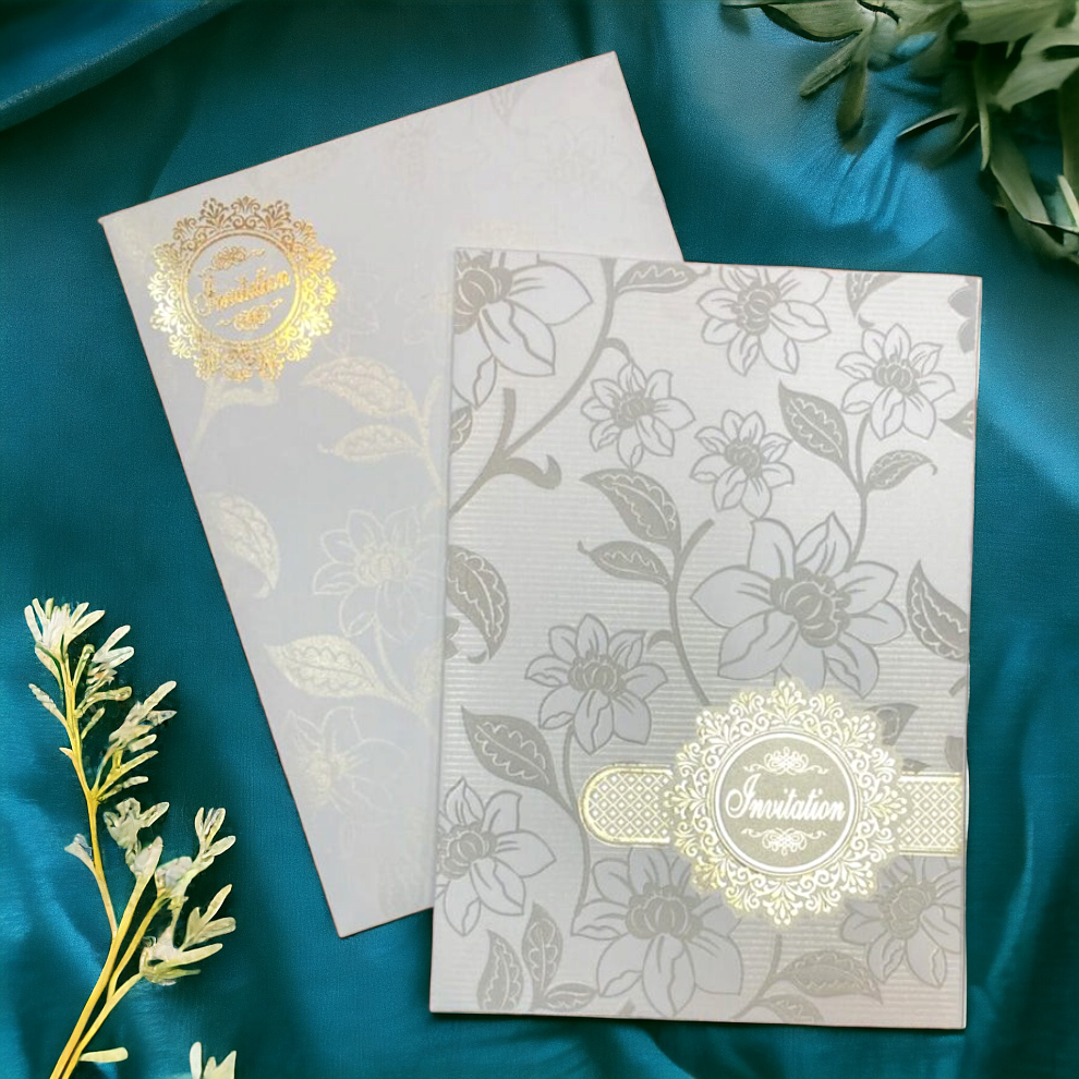 KL0275 Floral Paper Wedding Card-Kalash Cards