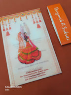 KL2105 Translucent Cover Luxury Wedding Card (2 Page)-Kalash Cards