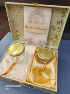 KL9026 Exclusive Elephant Design Luxury Gift Box with 2 Page Translucent Cover Card (2 Jars)-Kalash Cards
