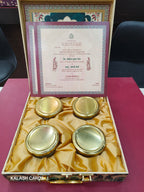 KL9005 Raja Rani Design Luxury Gift Box with 2 Printed Page Cards (4 Jars)-Kalash Cards