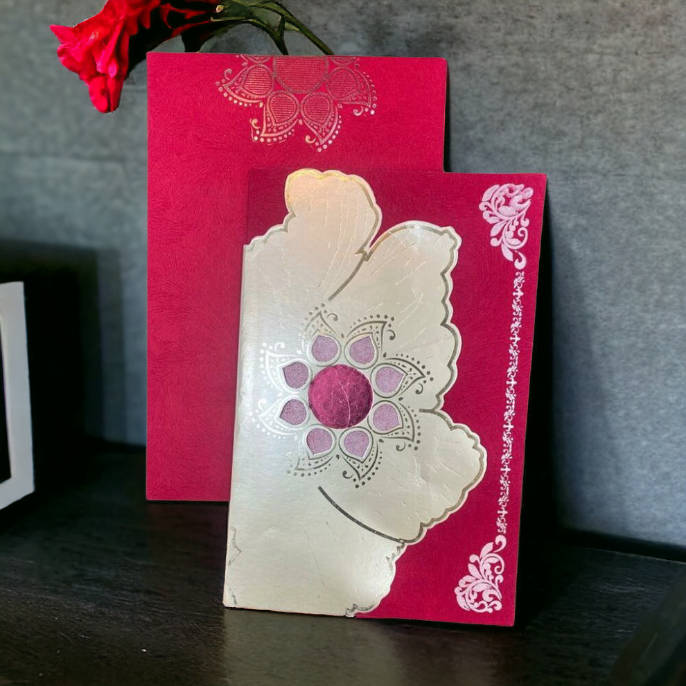 KL0166 Semi Box Paper Wedding Card-Kalash Cards