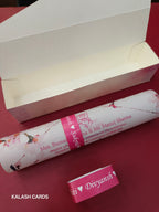 KL2143 Luxury Translucent Scroll Wedding Card with Matching Box Cover and Personalised Band-Kalash Cards