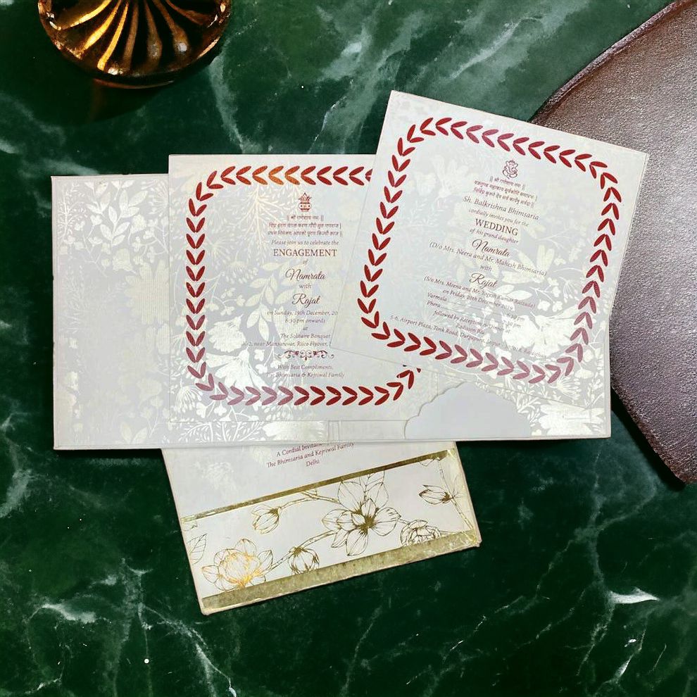 KL01010S1 Thick Wedding Card-Kalash Cards