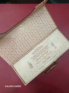 KL9027 Luxury Suitcase Style MDF Gift Box with Handle and 2 Page Cards (3 Jars)-Kalash Cards