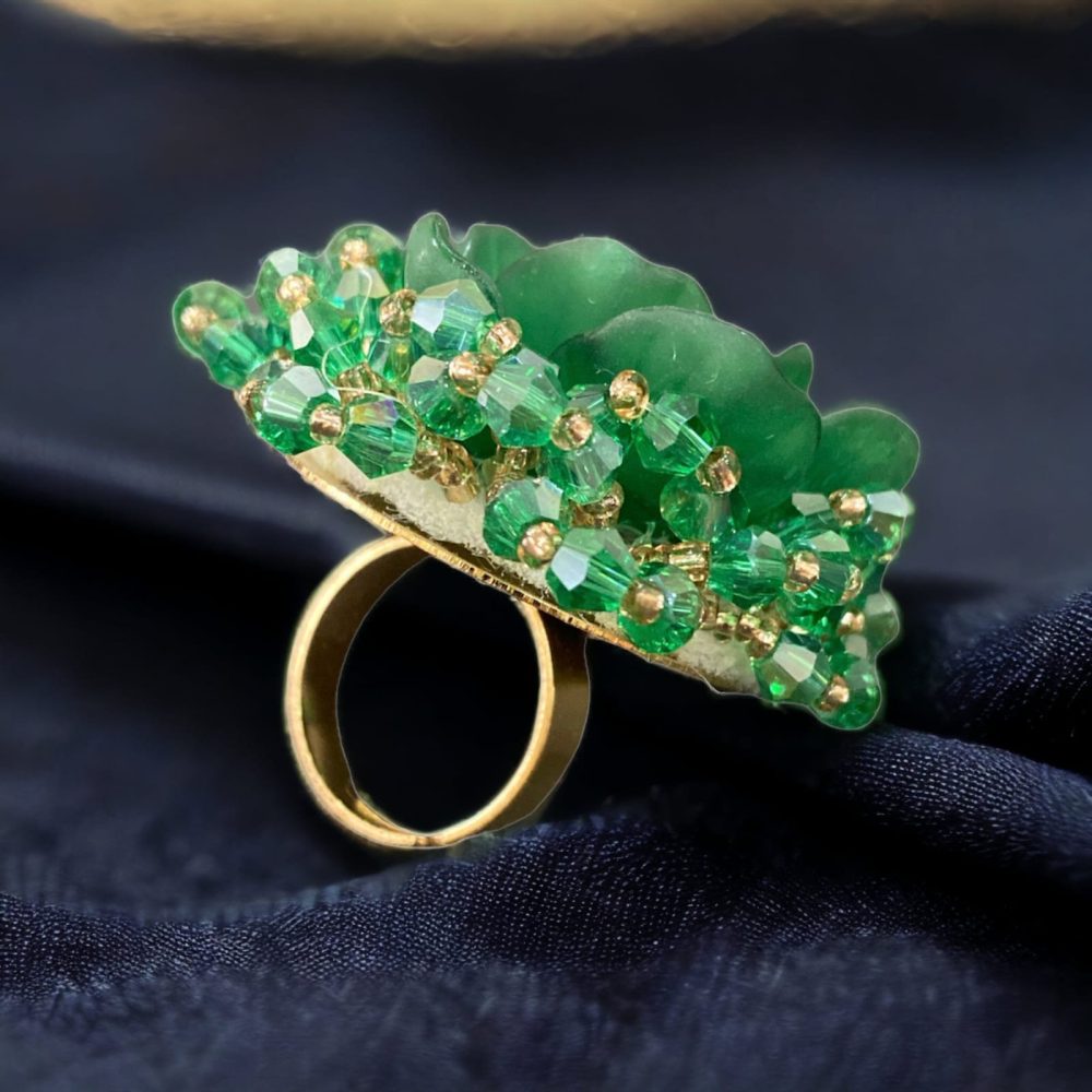 Mens Multistone Green Emerald Anniversary Ring Carved Silver Colour Stone  Band | eBay