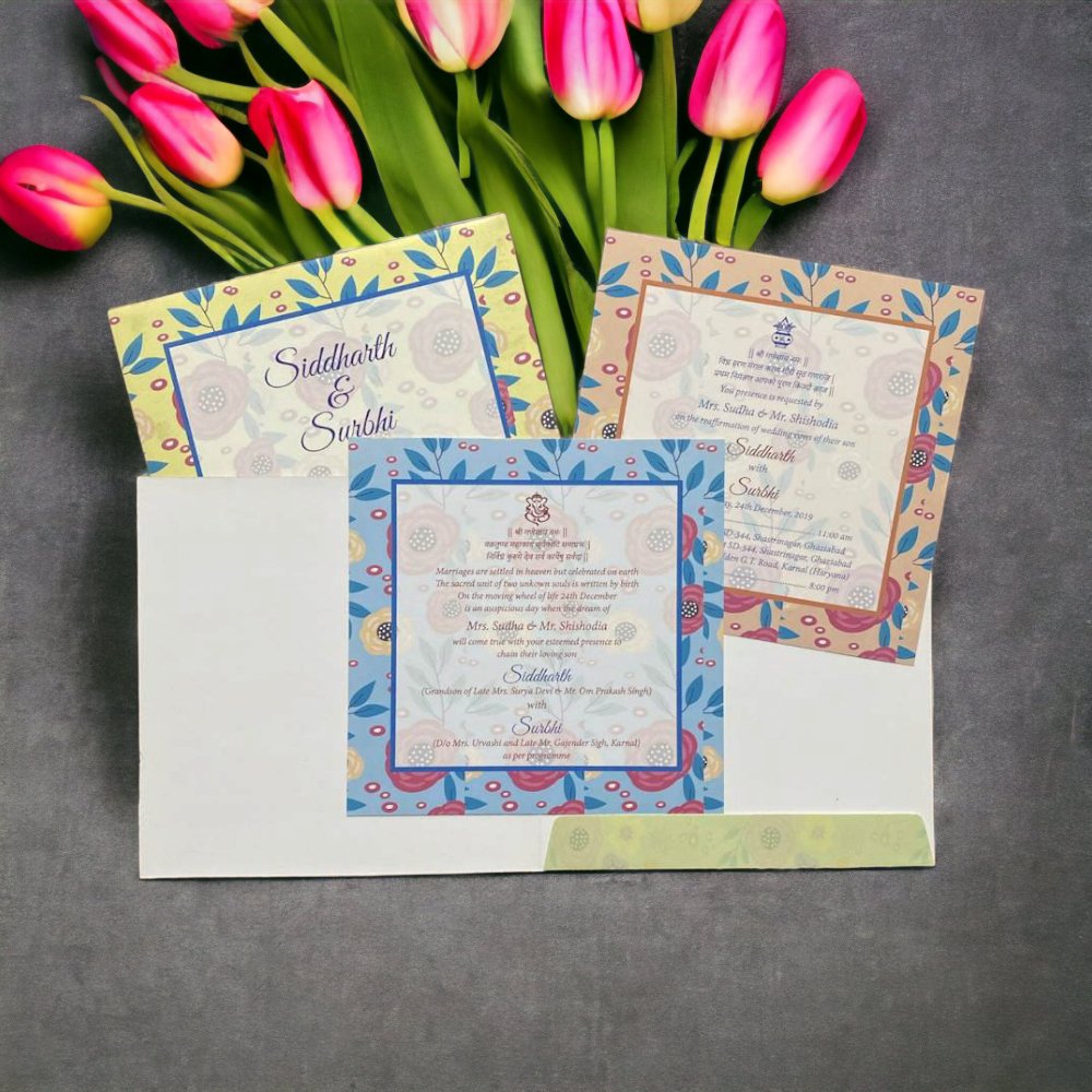 KL2045S1 Paper Wedding Card - Kalash Cards