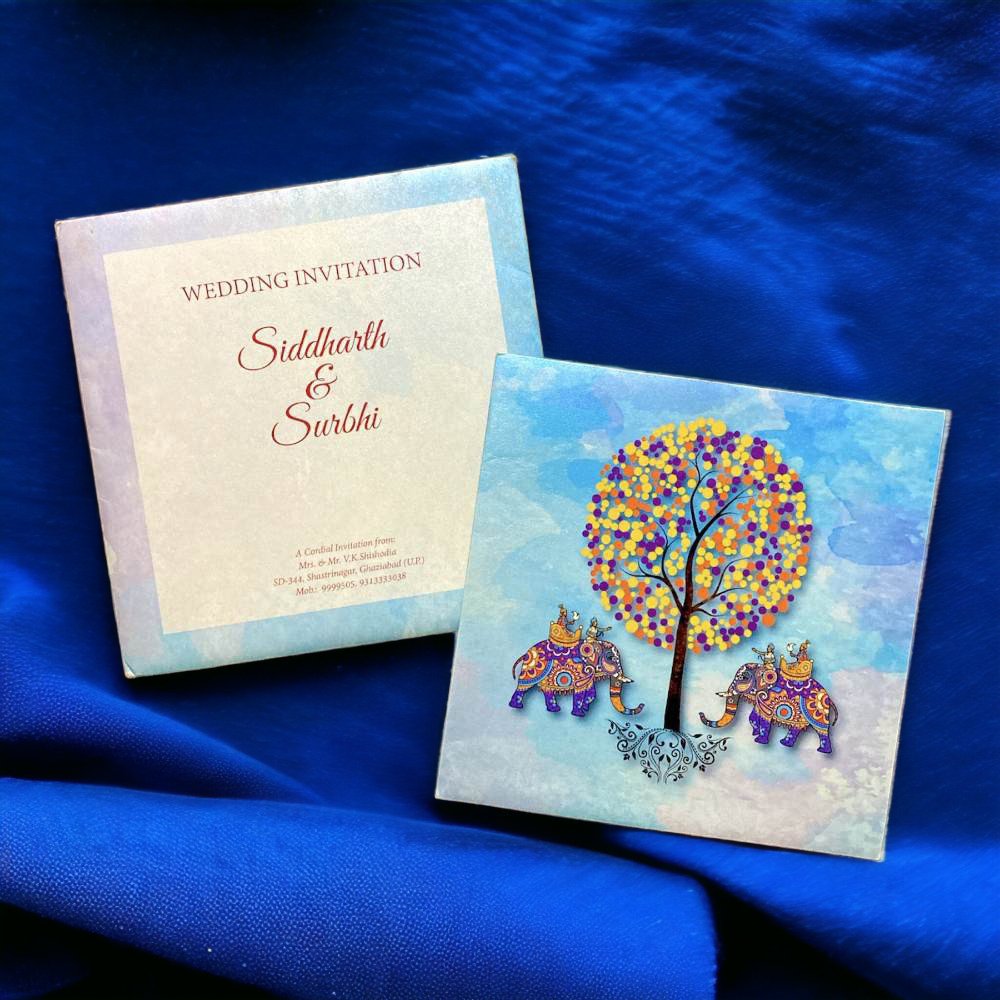 KL2065S1 Paper Wedding Card - Kalash Cards
