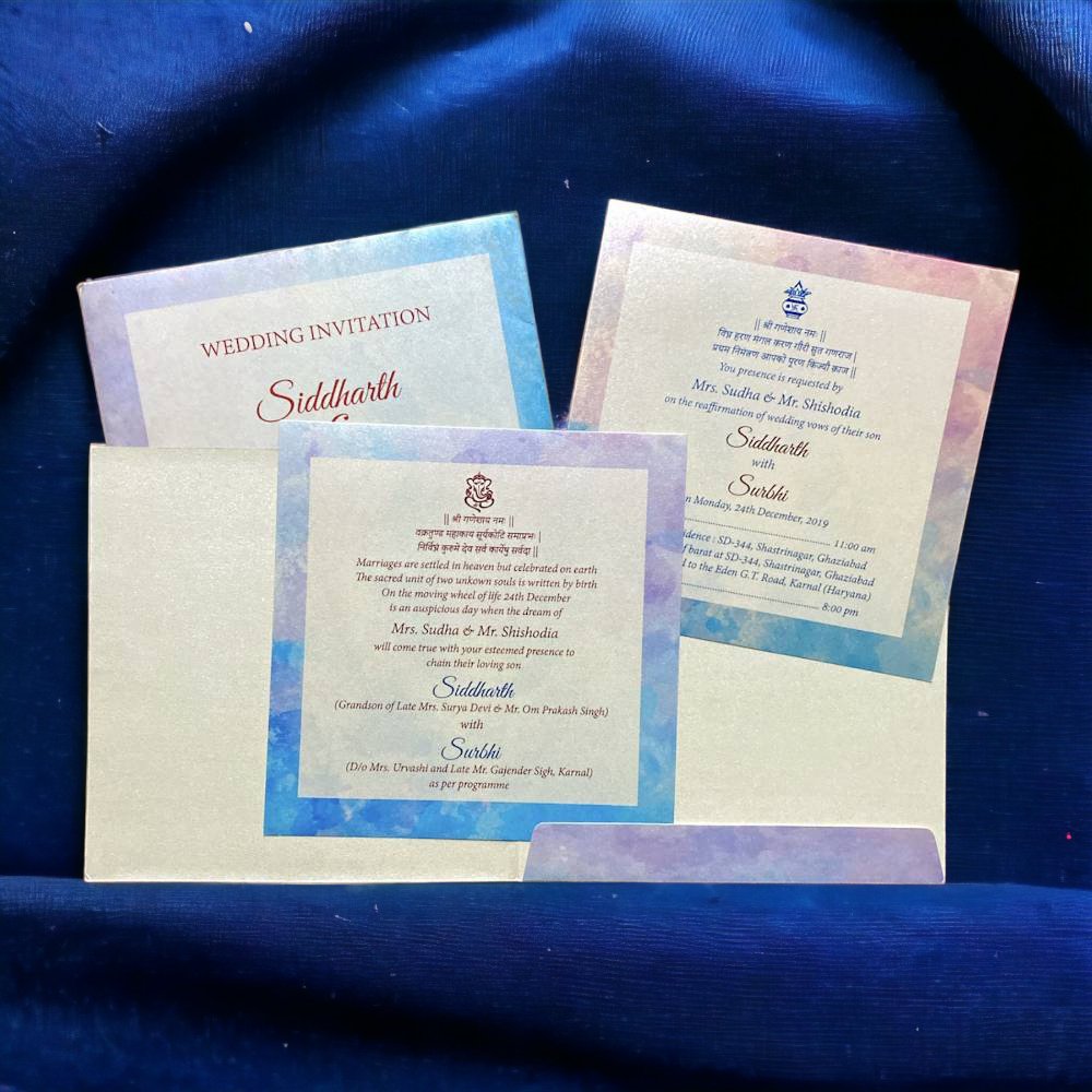 KL2065S1 Paper Wedding Card - Kalash Cards