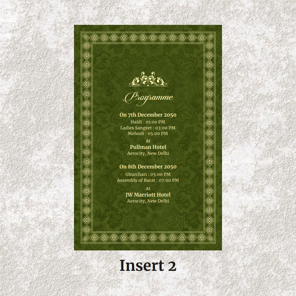KL2072 Translucent Cover Luxury Wedding Card - Kalash Cards