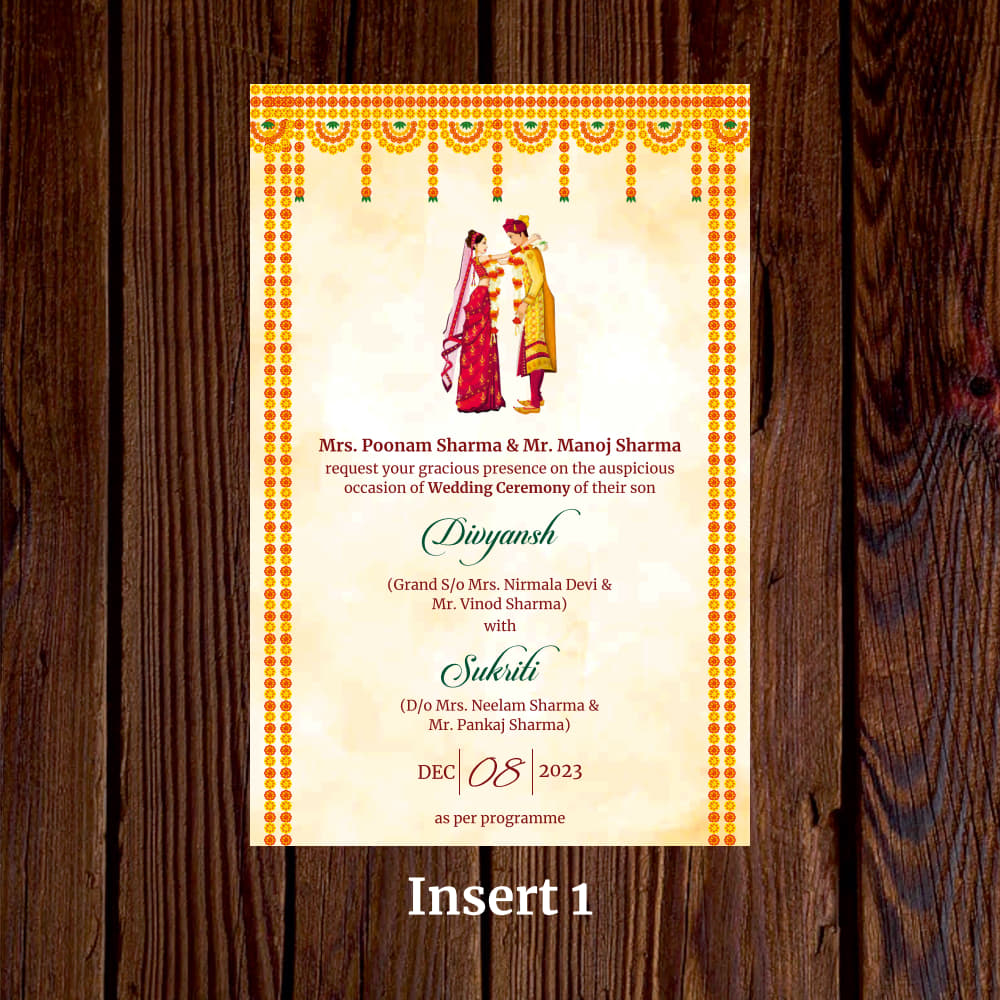 KL2105 Translucent Cover Luxury Wedding Card - Kalash Cards
