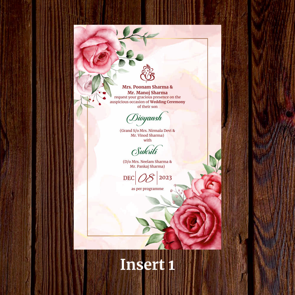 KL2106 Translucent Cover Luxury Wedding Card - Kalash Cards