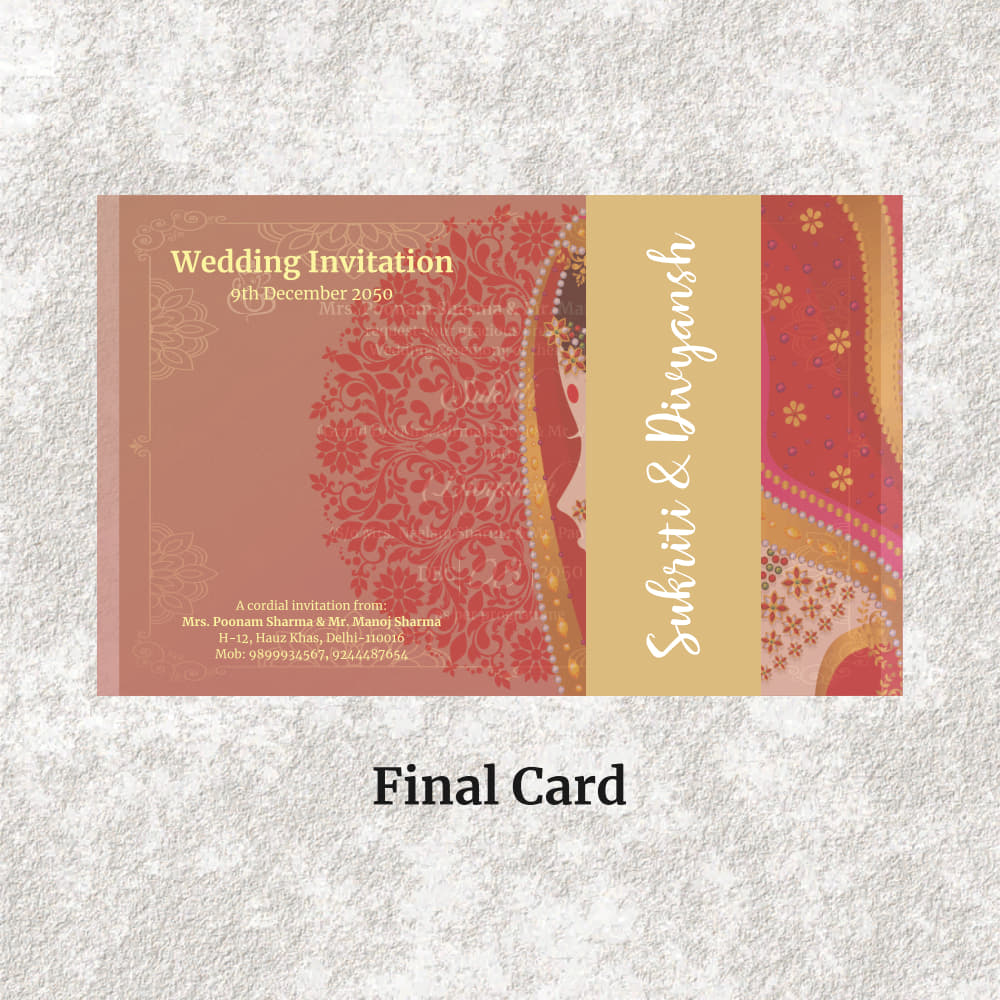 KL2031 Translucent Cover Luxury Wedding Card - Kalash Cards