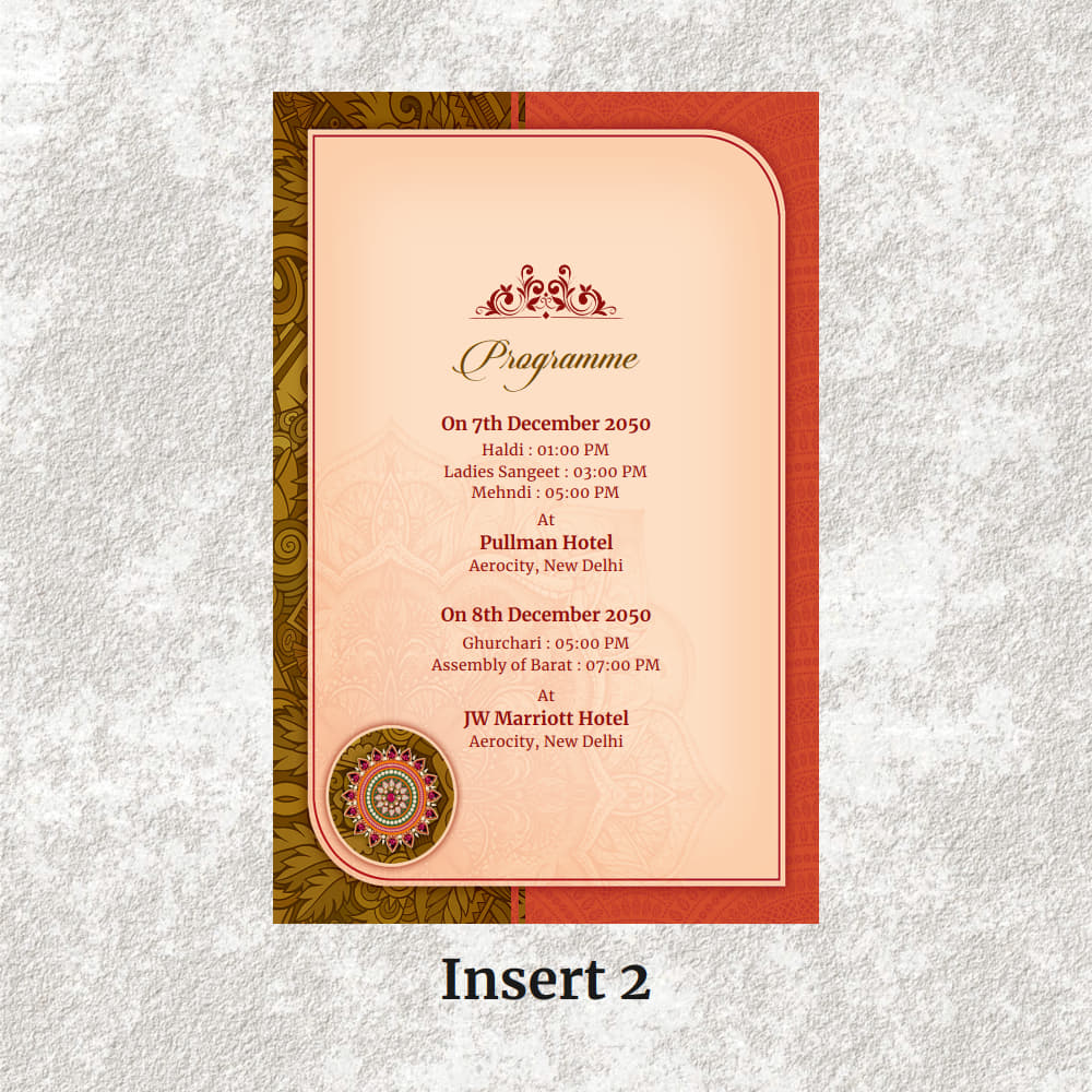 KL2077 Translucent Cover Luxury Wedding Card - Kalash Cards