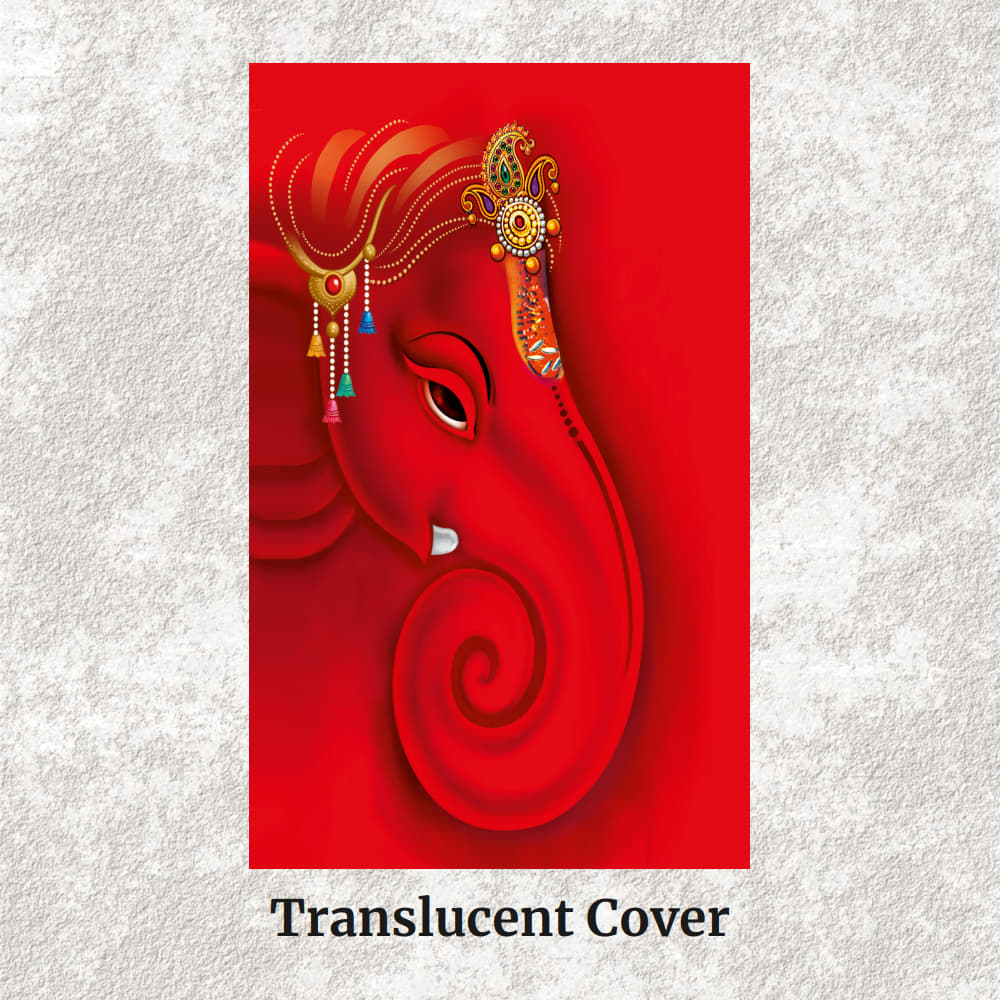 KL2078 Translucent Cover Luxury Wedding Card - Kalash Cards