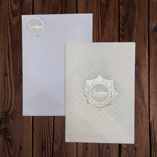 KL0108 Embossed Paper Wedding Card - Kalash Cards