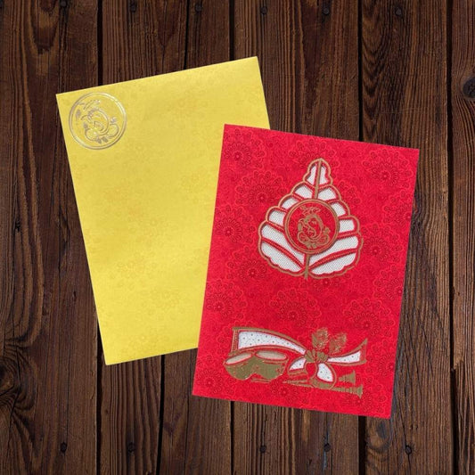 KL0128 Paper Wedding Card - Kalash Cards