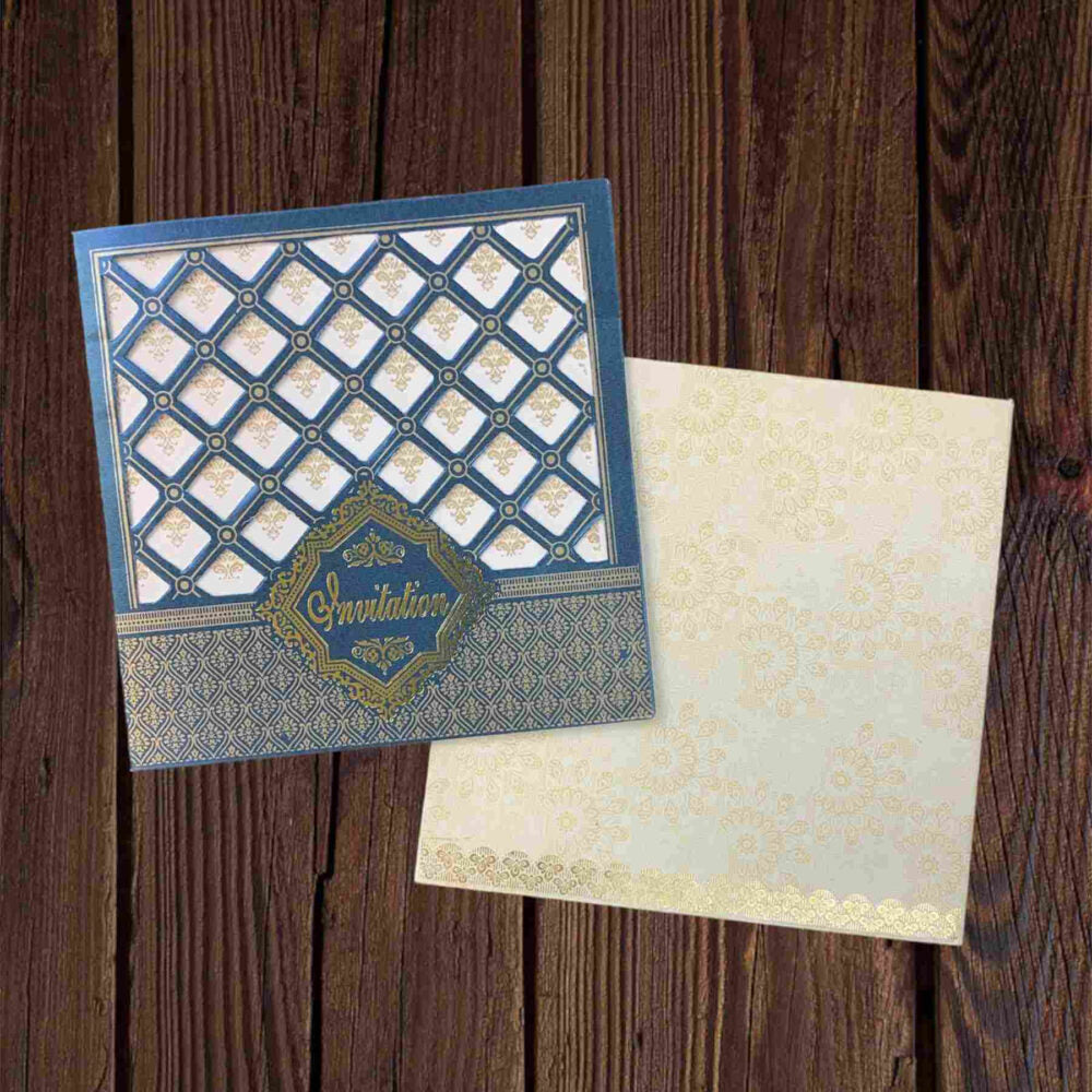 KL0146 Laser Cut Paper Wedding Card - Kalash Cards
