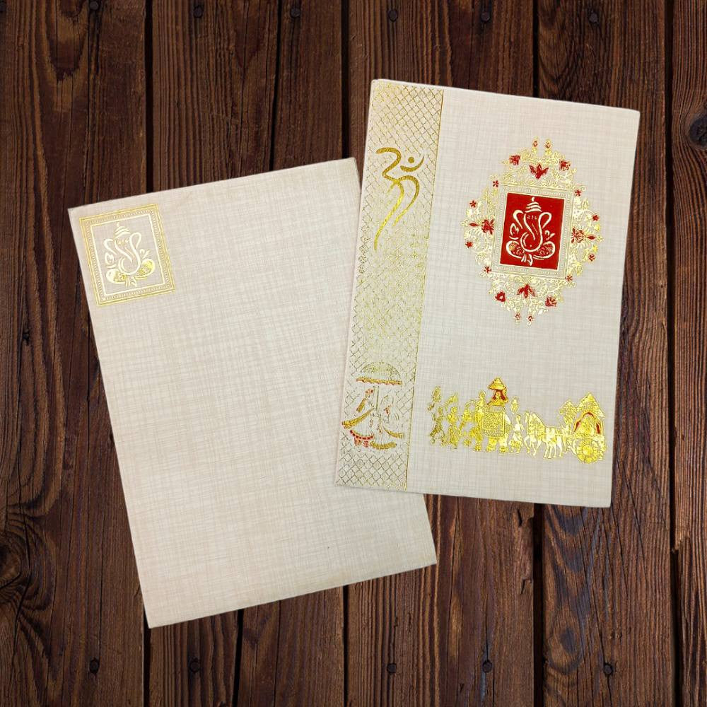 KL0173 Paper Wedding Card - Kalash Cards