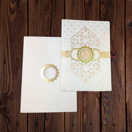 KL0182 Laser Cut Paper Wedding Card - Kalash Cards