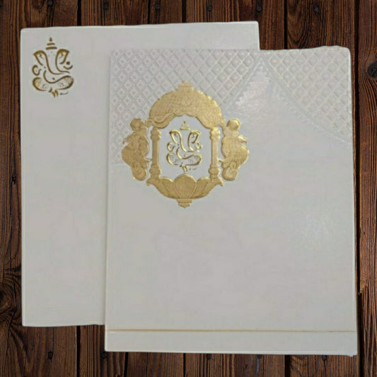KL0193 Embossed Paper Wedding Card - Kalash Cards
