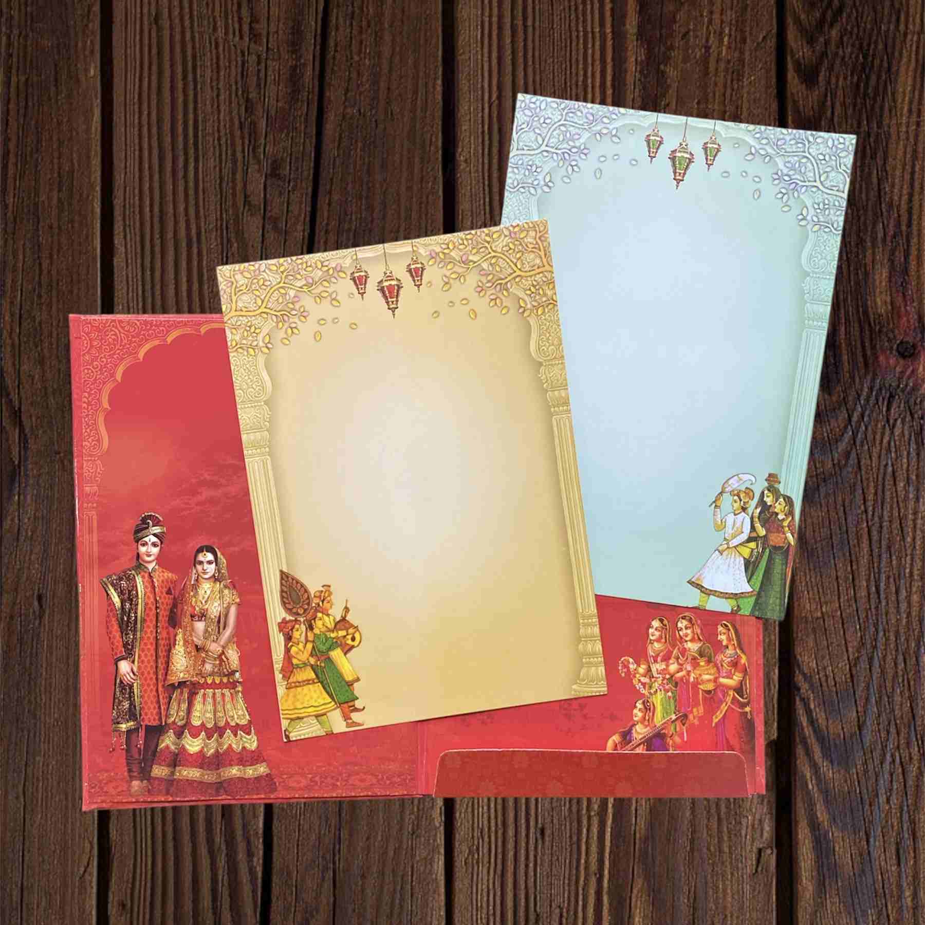 KL0709 Ganesha Barat Thick Wedding Card - Kalash Cards