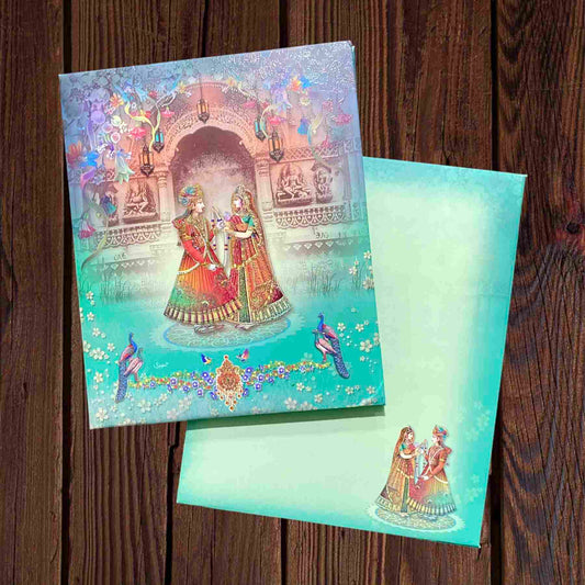 KL0801 Dulha Dulhan Thick Wedding Card - Kalash Cards