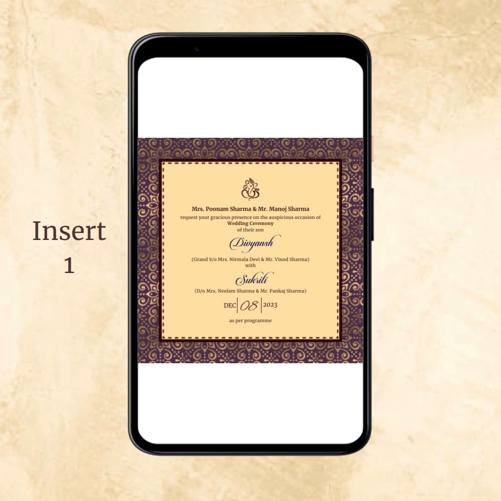 KL2001 Digital Wedding PDF Ecard - Kalash Cards