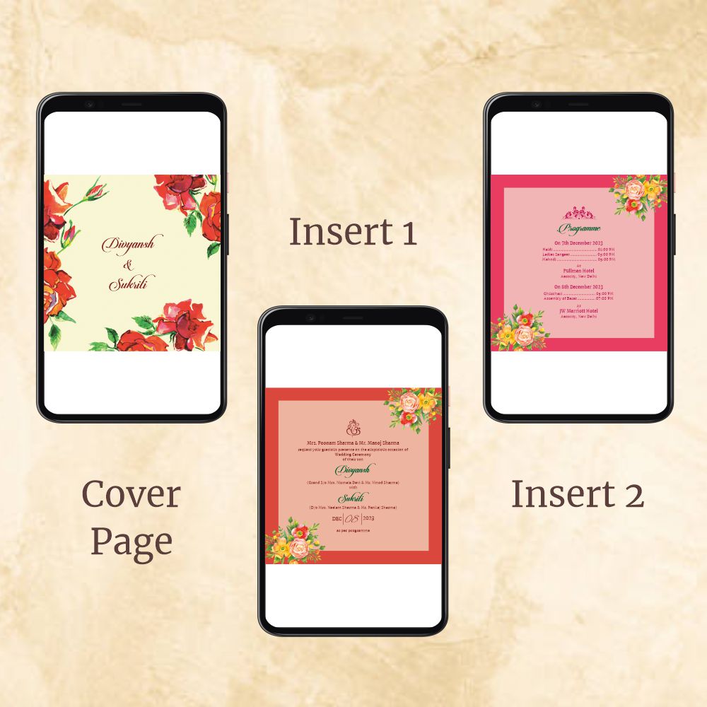 KL2002 Digital Wedding PDF Ecard - Kalash Cards